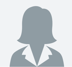 A generic gray silhouette icon of a businesswoman or female user profile placeholder